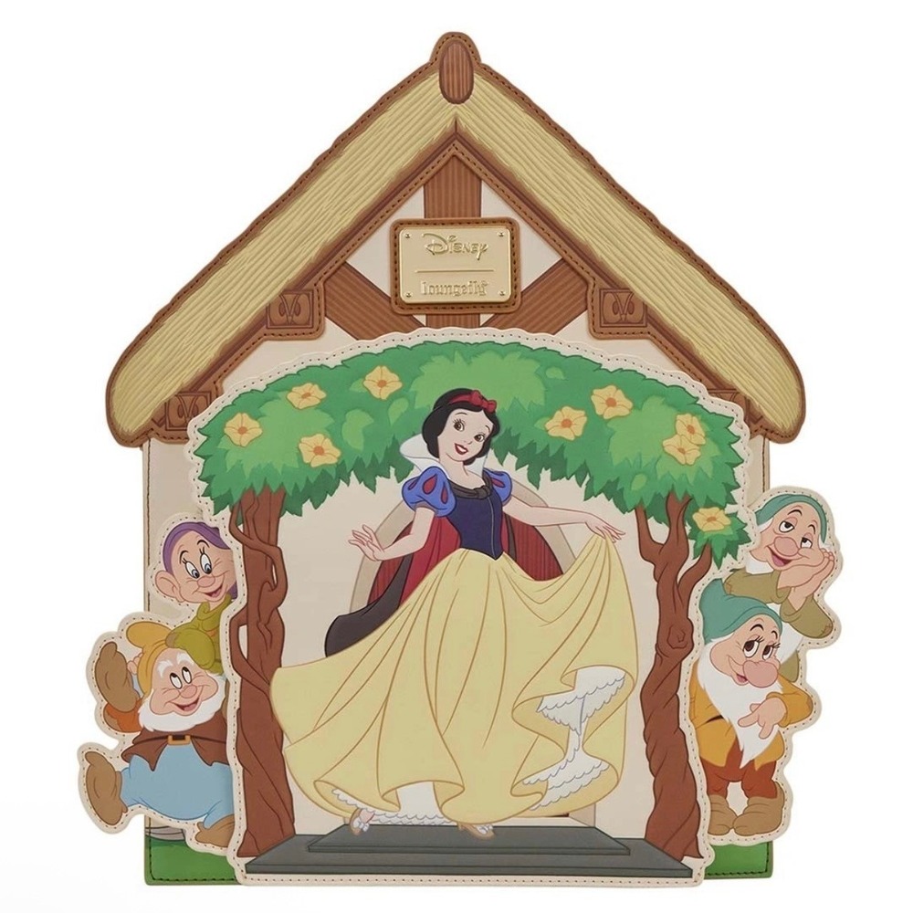 Loungefly Disney Snow White Seven Dwarfs Cottage Mini Backpack NWT